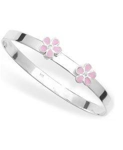 Sterling Silver 925 Baby Christening Bracelet 'Flowers'