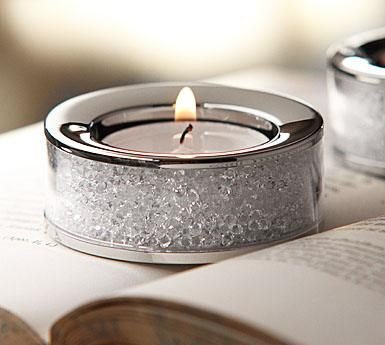 Small Swarovski Crystal Filled Tea Light Candle Holder