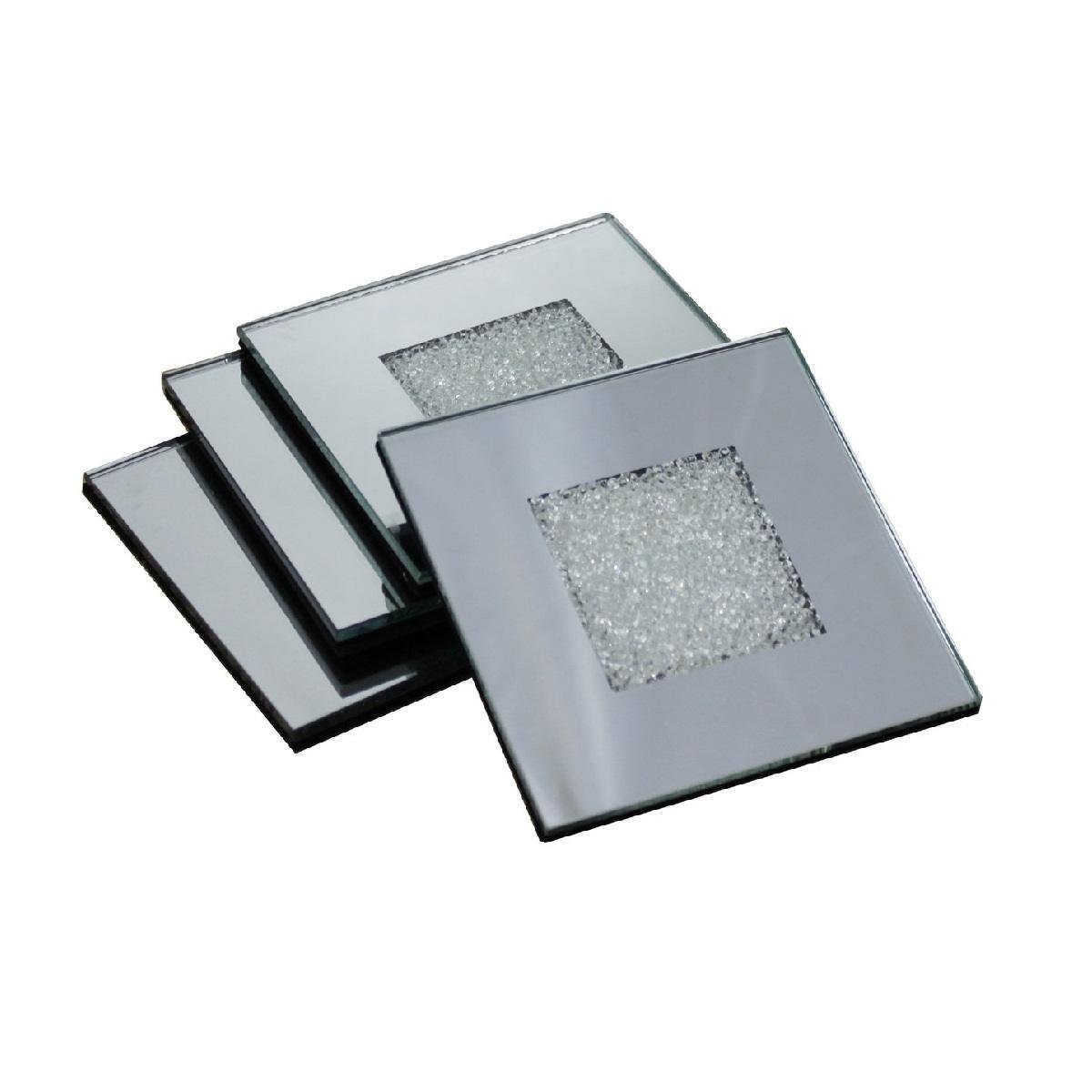 Swarovski Crystal Filled Mirrored Coasters Set of 4