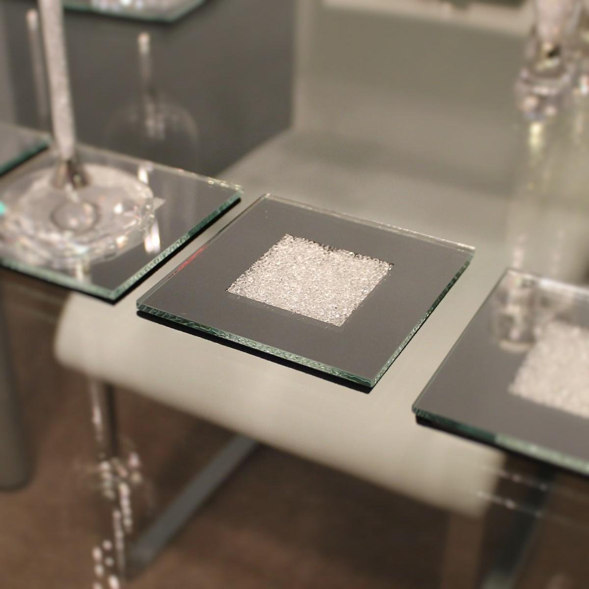 Swarovski Crystal Filled Mirrored Coasters Set of 4