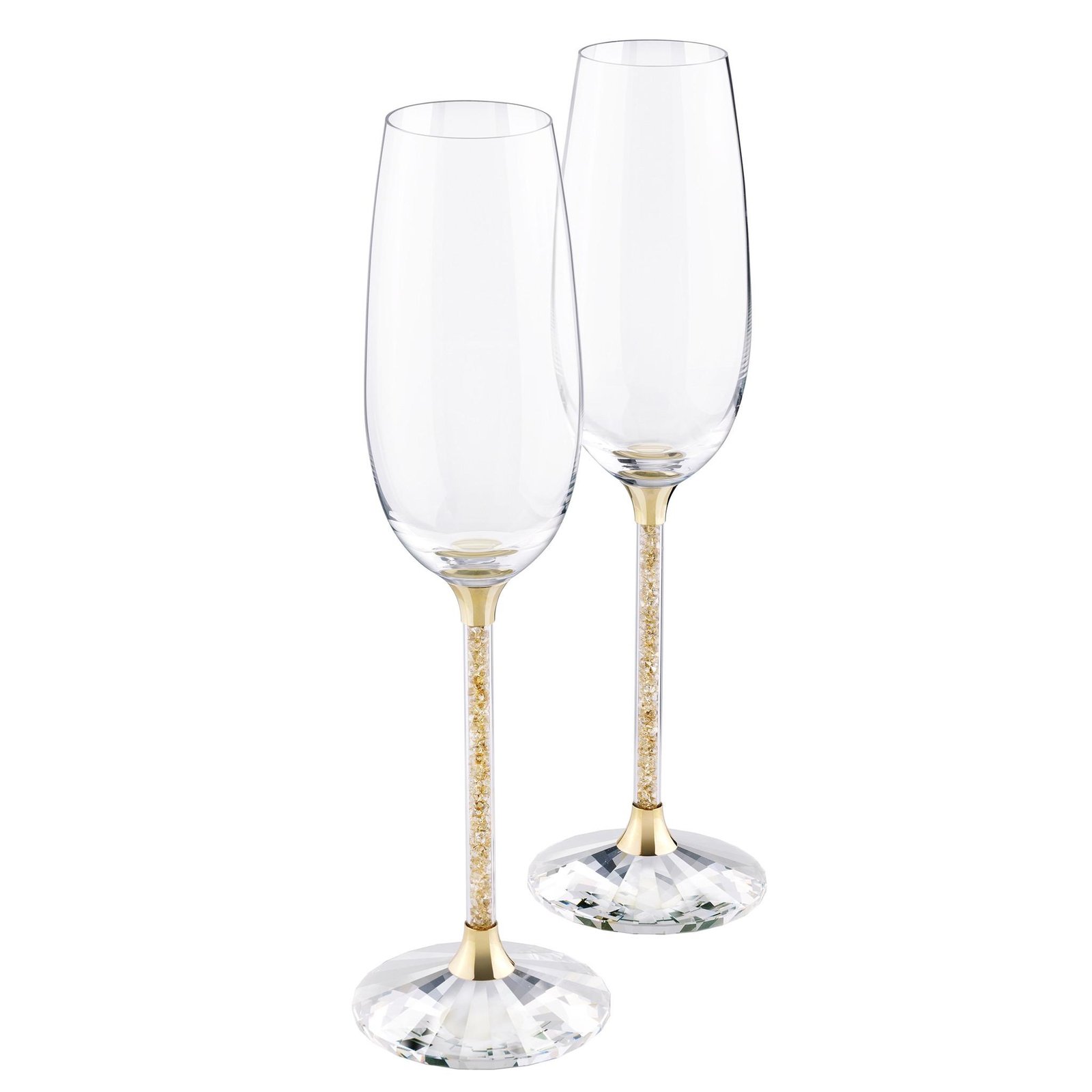 Crystalline Golden Shadow Toasting Flutes