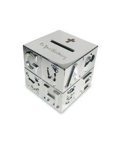 "On Your Christening" Silver Plated ABC Money Box | Keepsake Gift