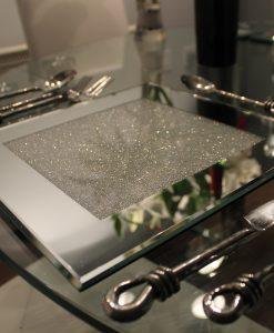 Swarovski Crystal Filled Mirrored Placemat Set