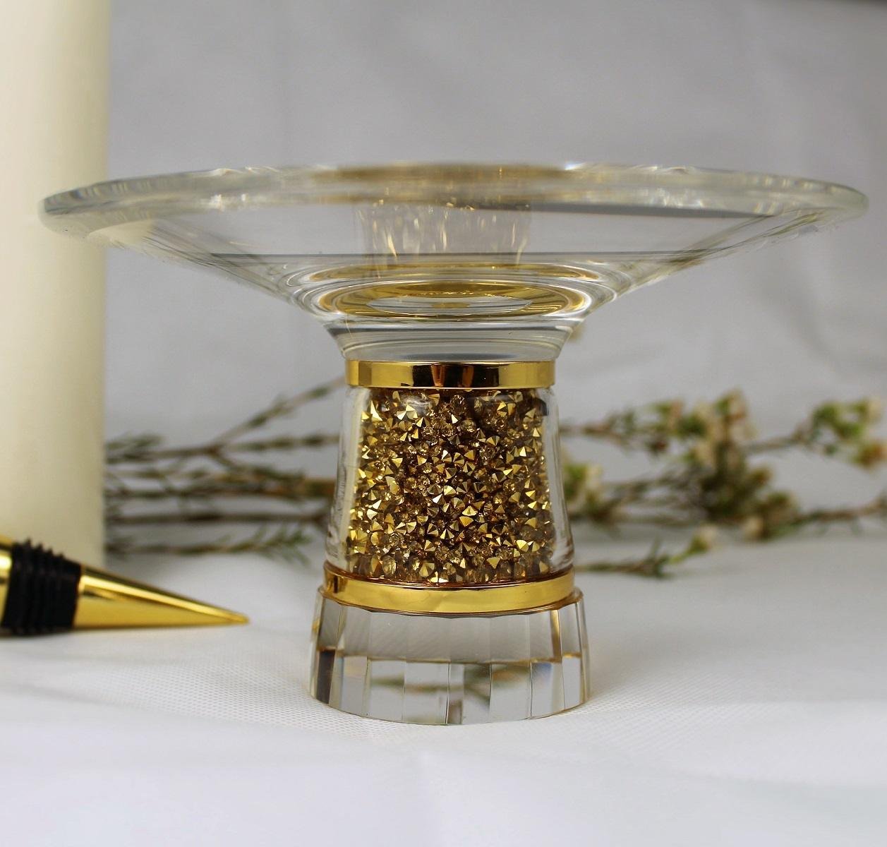 Small Bowl Filled with Swarovski Crystals Table Centrepiece
