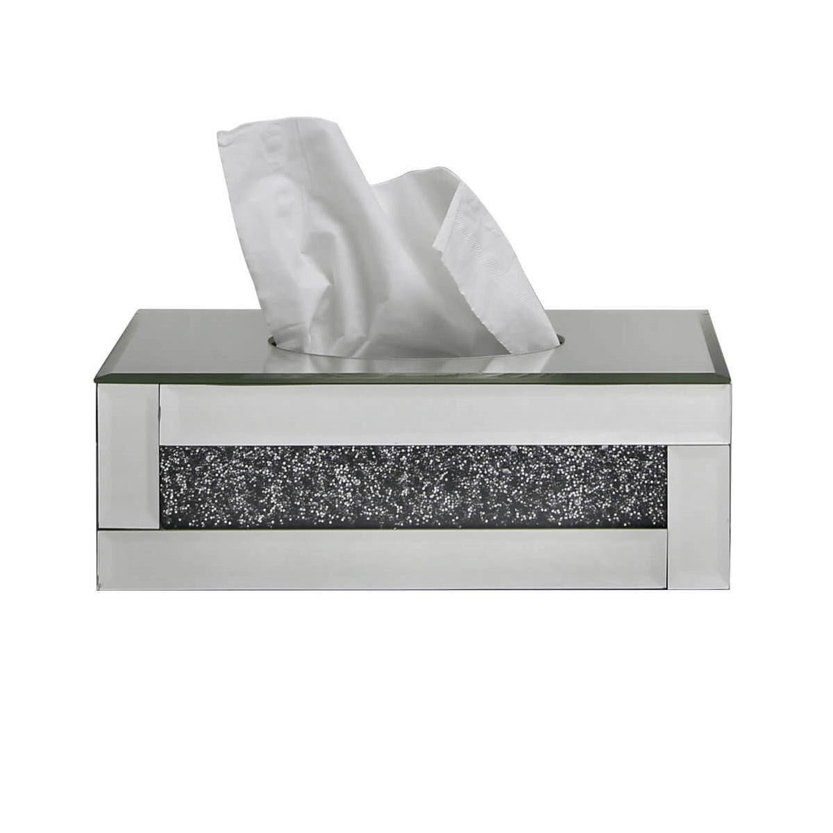 Tuscany Mirrored Tissue Box with Swaroski Crystals Medium3 Tuscany Mirrored Tissue Box with Swaroski Crystals Medium