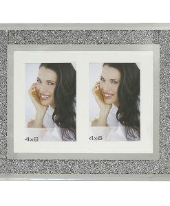 Twin Aperture Swarovski Crystal Filled Photo Frame