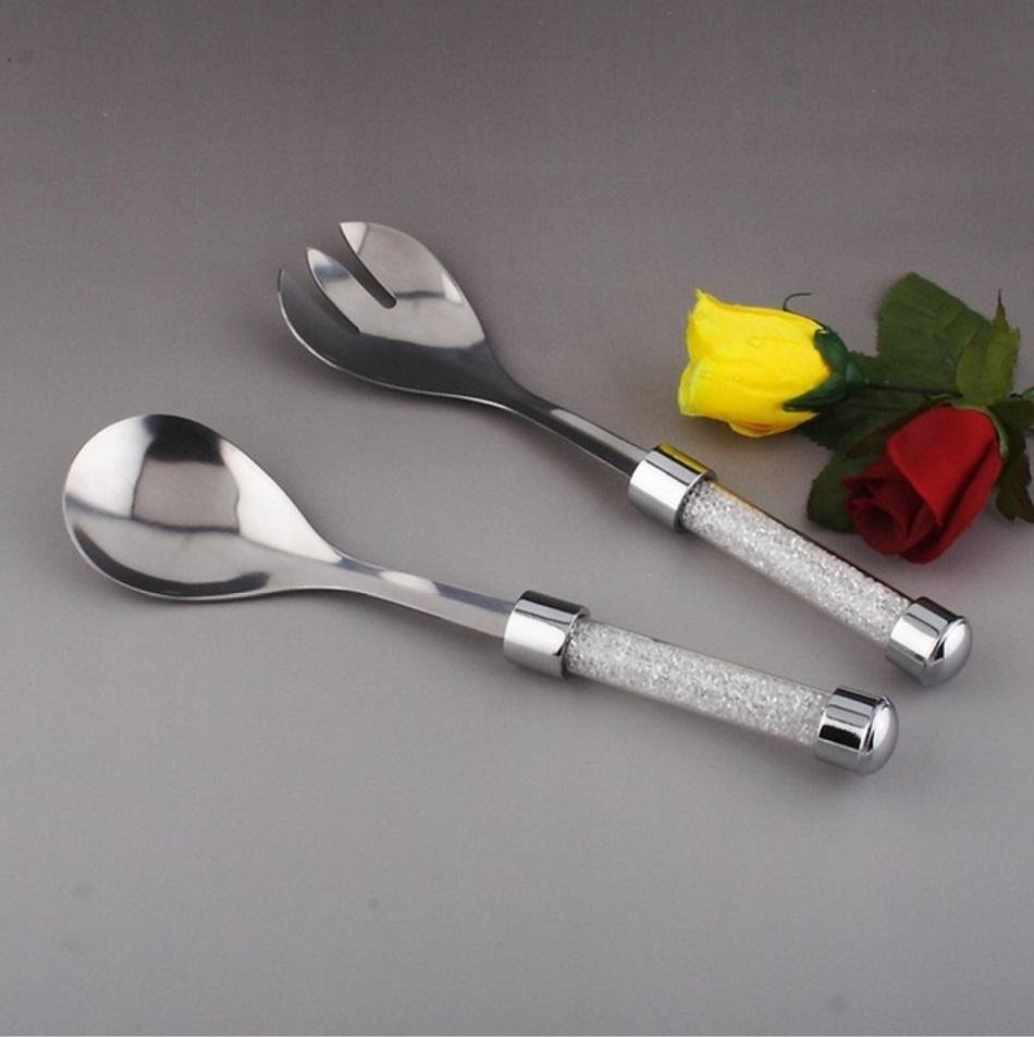 Swarovski Crystal filled handle Serving Spoon Untensil Set