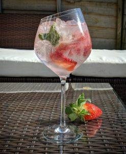 Pair of Angled Rim Wine Glasses