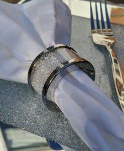 Set Of Napkin Rings Filled With Swarovski Crystal Elements