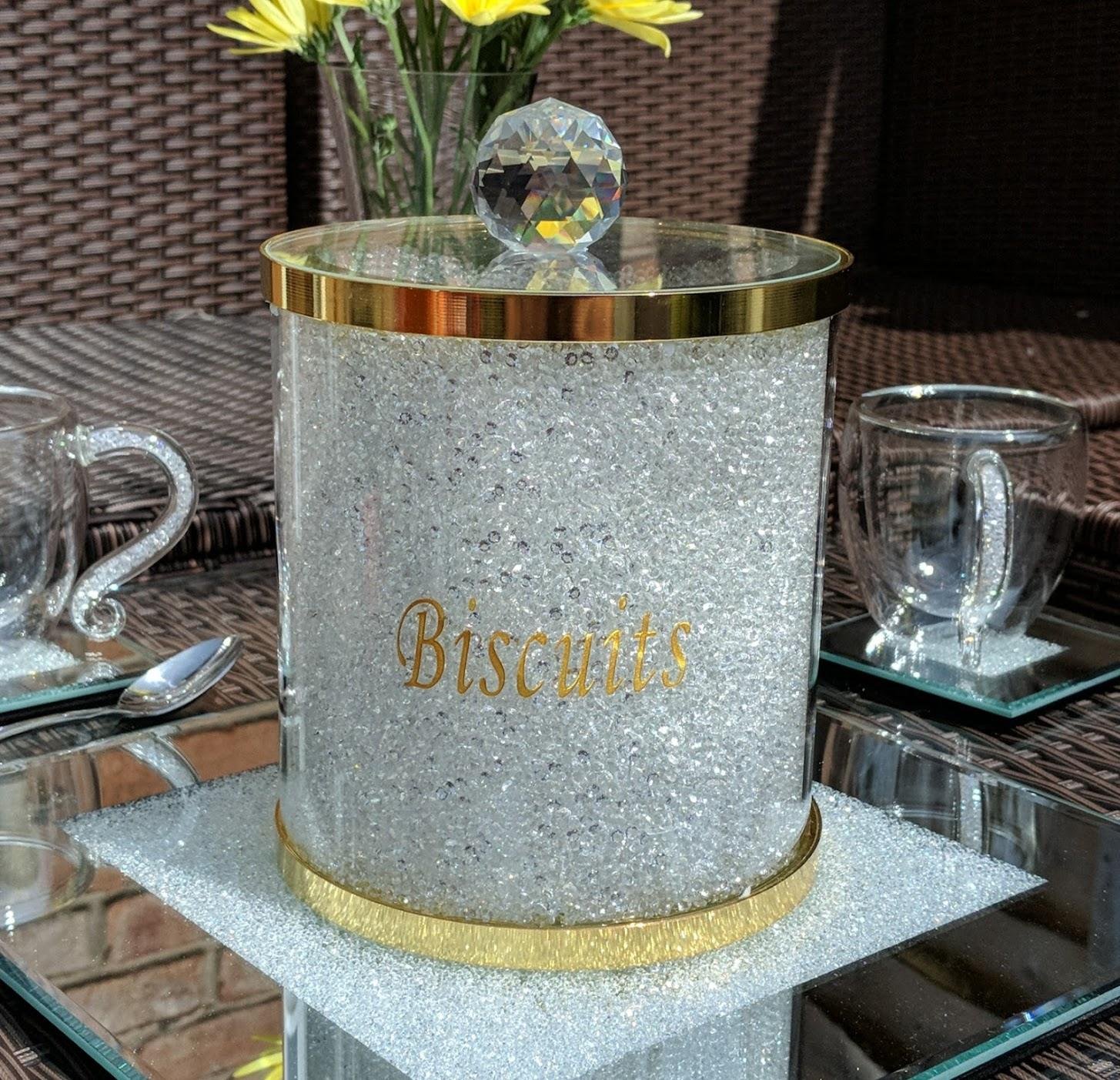 Gold Swarovski Biscuit Barrel Gold Swarovski Biscuit Barrel