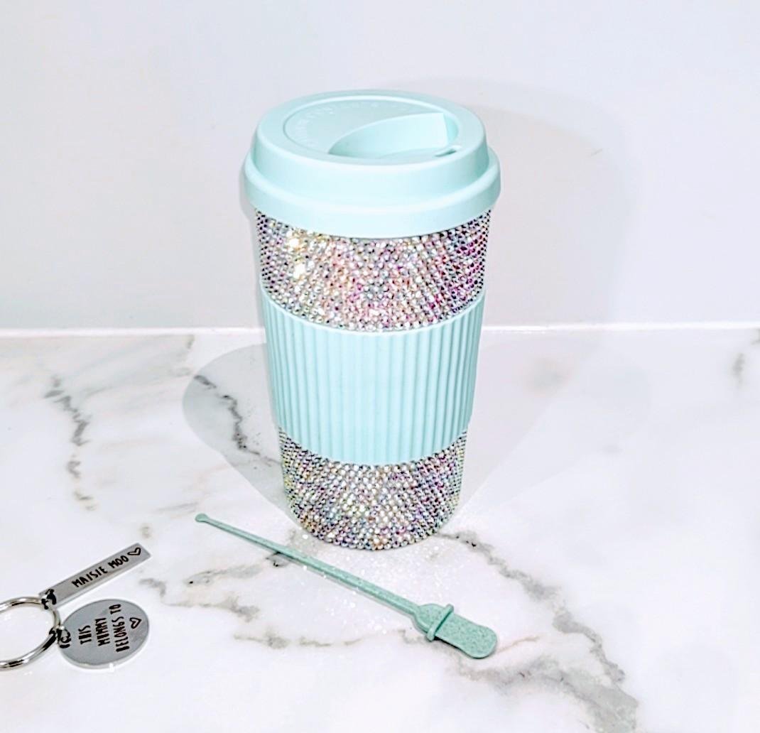 Re-usable Eco-Friendly Travel Mug with Swarovski Crystal Elements