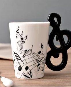 Ceramic Treble Clef Musical Note Coffee Mug