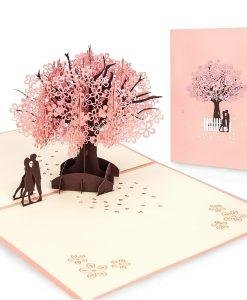Pop Up 3D Cherry Blossom Tree Blank Greeting Card