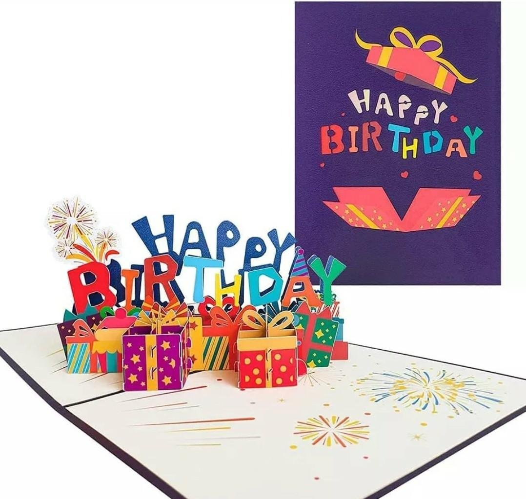 Pop Up 3D "Happy Birthday" Card