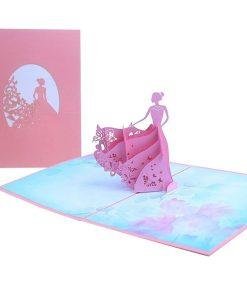 Pop Up 3D Dancing Princess Blank Greeting Card