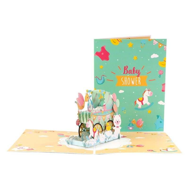 Pop Up 3D Unisex Baby Shower Card