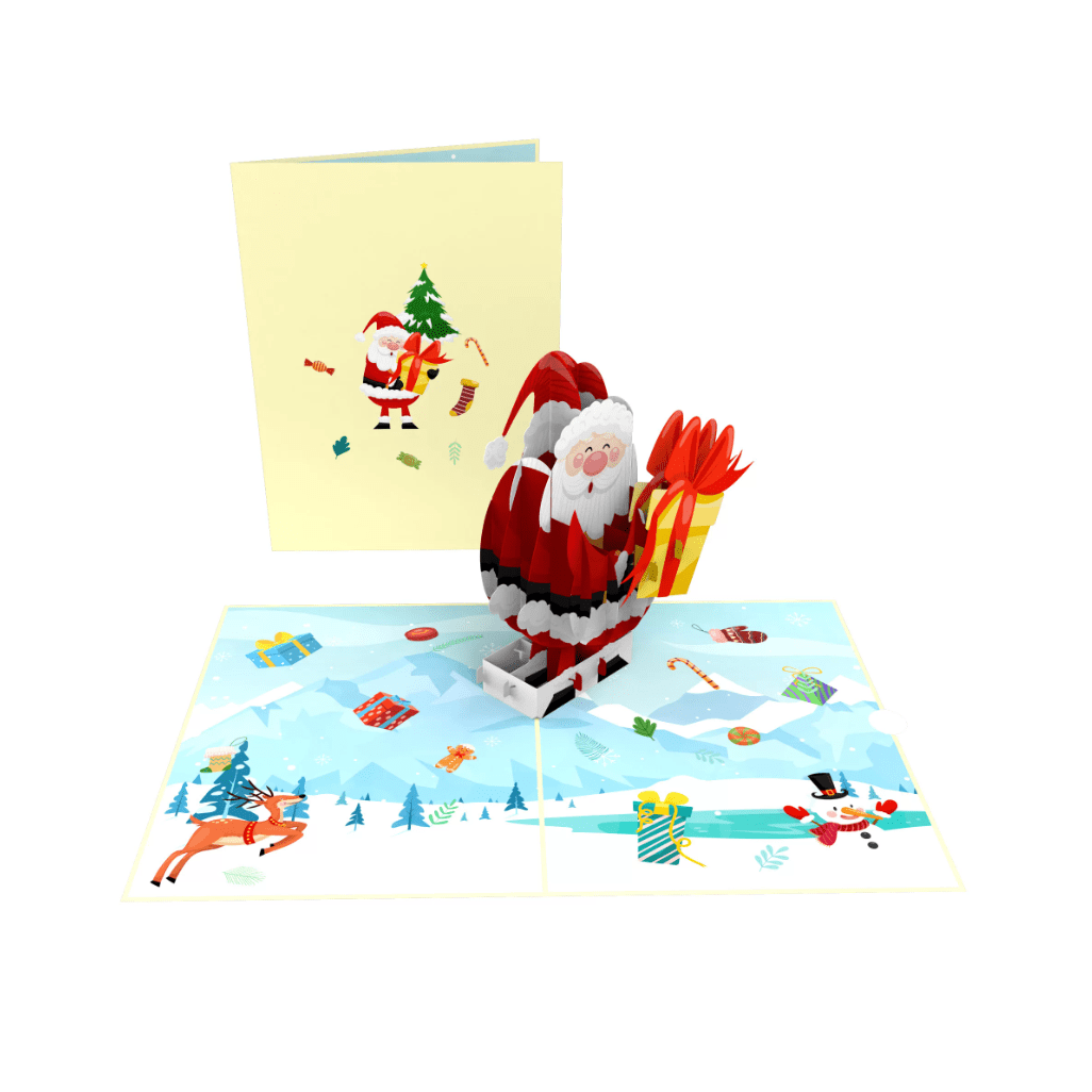 Pop Up 3D Father Christmas Greeting Card