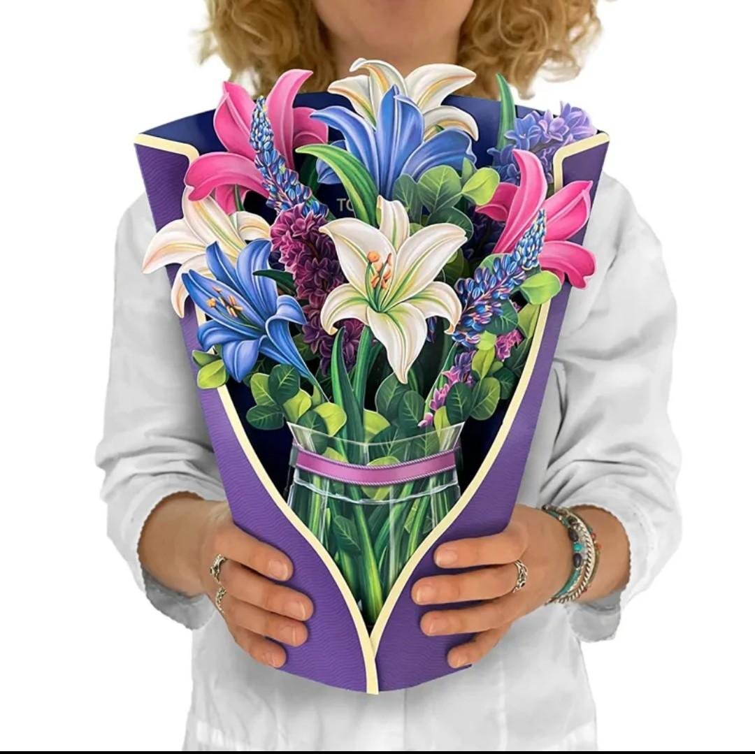 Pop Up 3D Large Floral Bouquet