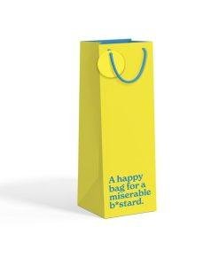 'A Happy Bag for a Miserable B*stard' Bottle Gift Bag