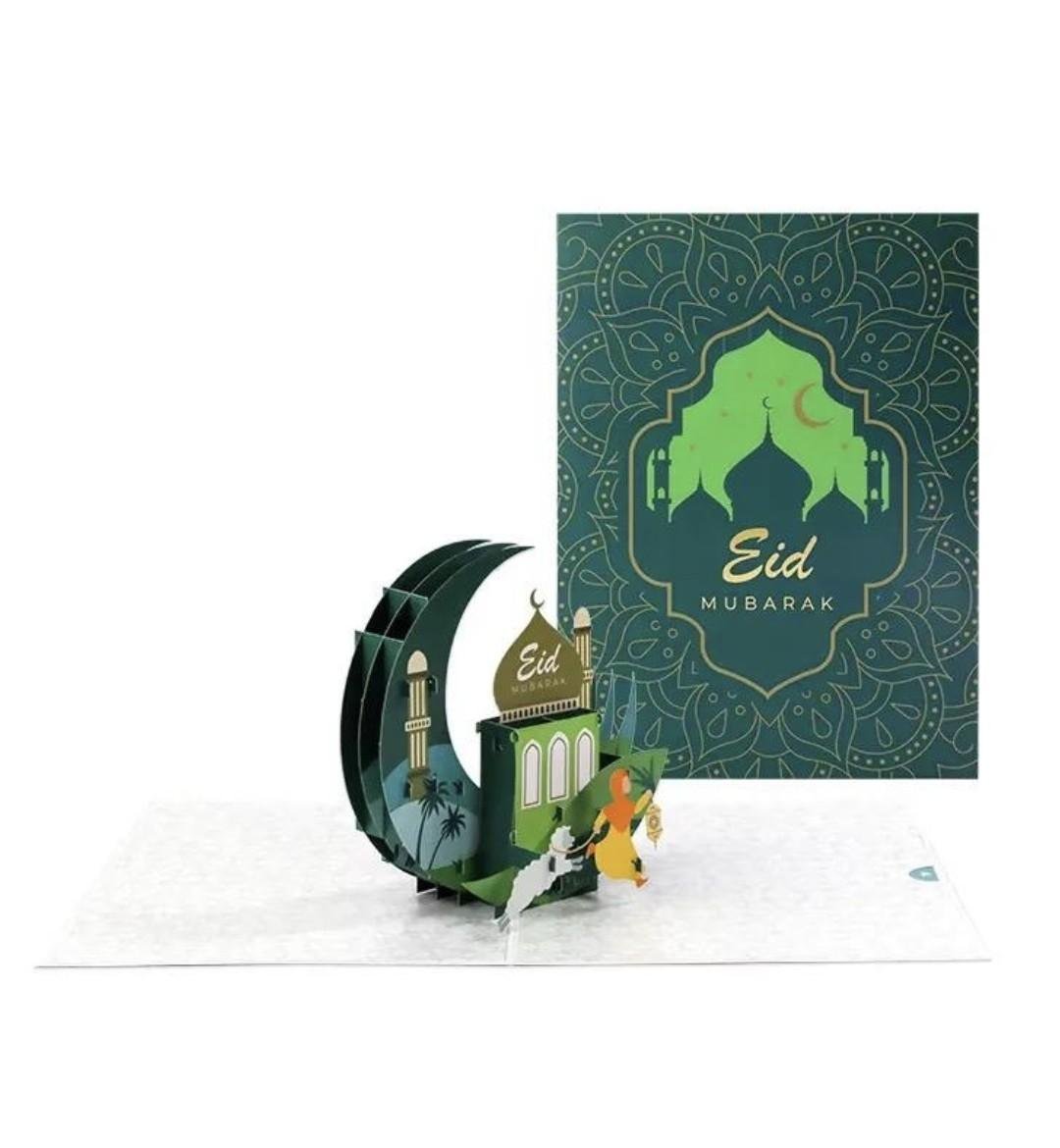Pop Up 3D Eid Mubarak Greeting Card
