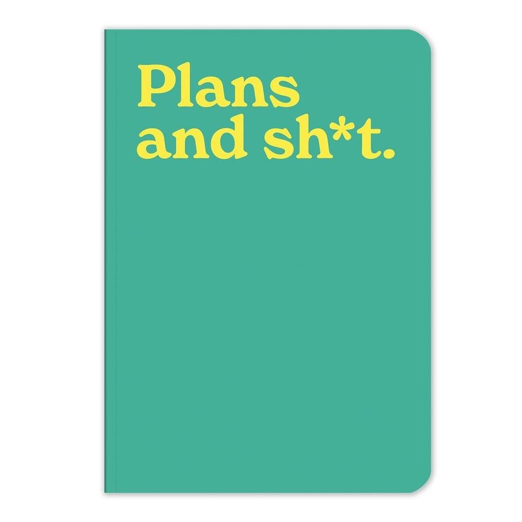 Plans and Shit Note Book Journal Gift Green