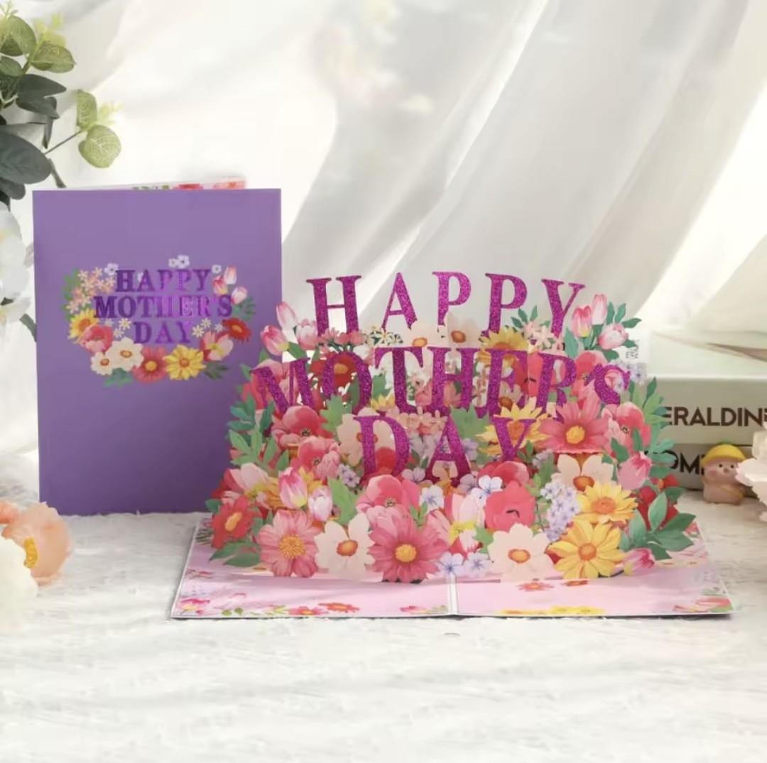Mothers Day 3d Pop Up Card Floral 2