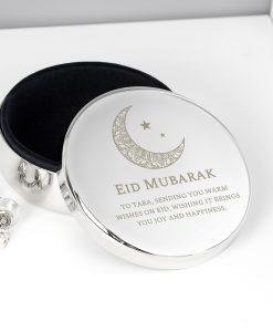 Personalised Eid and Ramadan Round Trinket Box