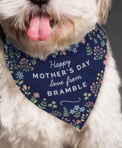 Personalised Happy Mothers Day Dog Bandana