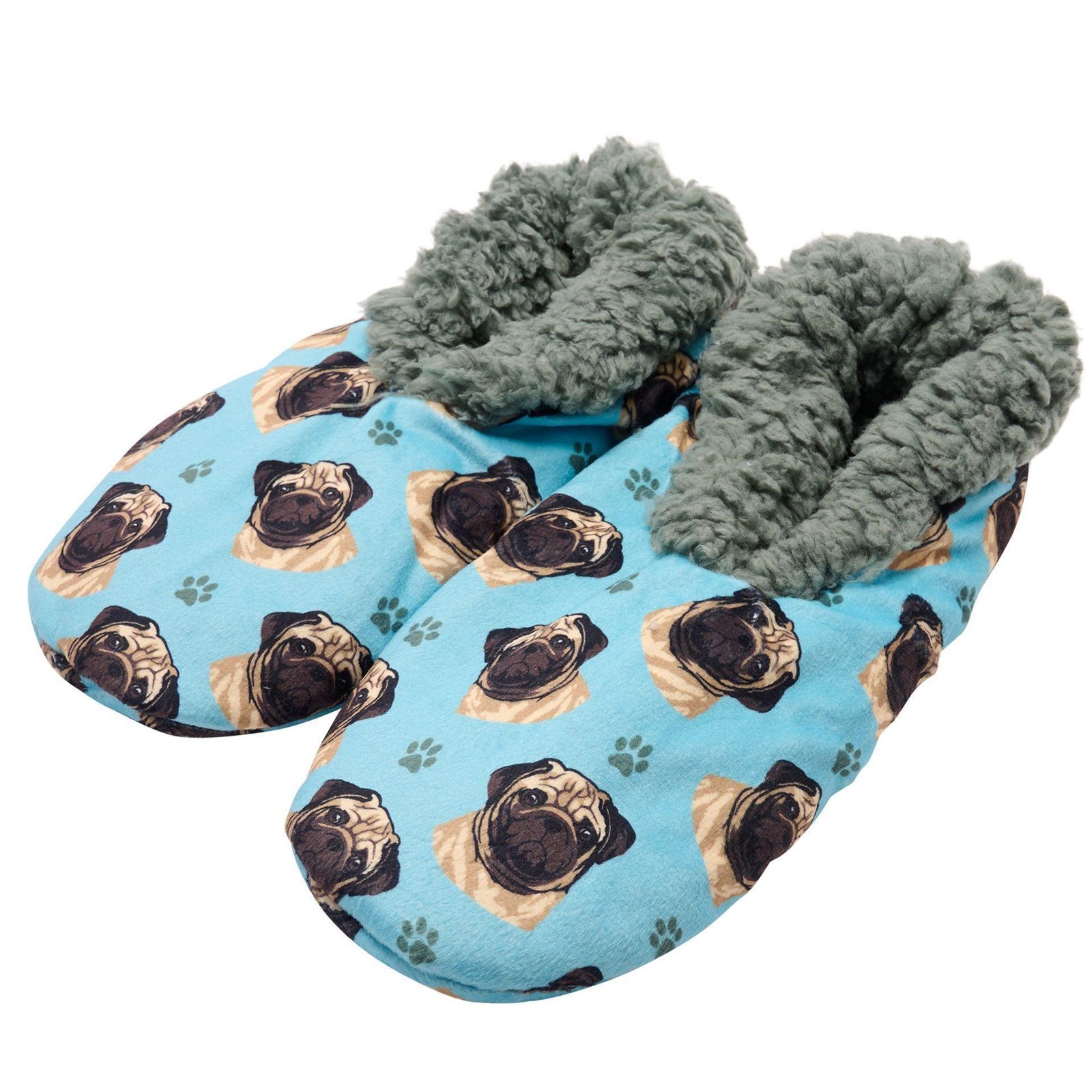 Pet Pug Dog Novelty Adult Slippers