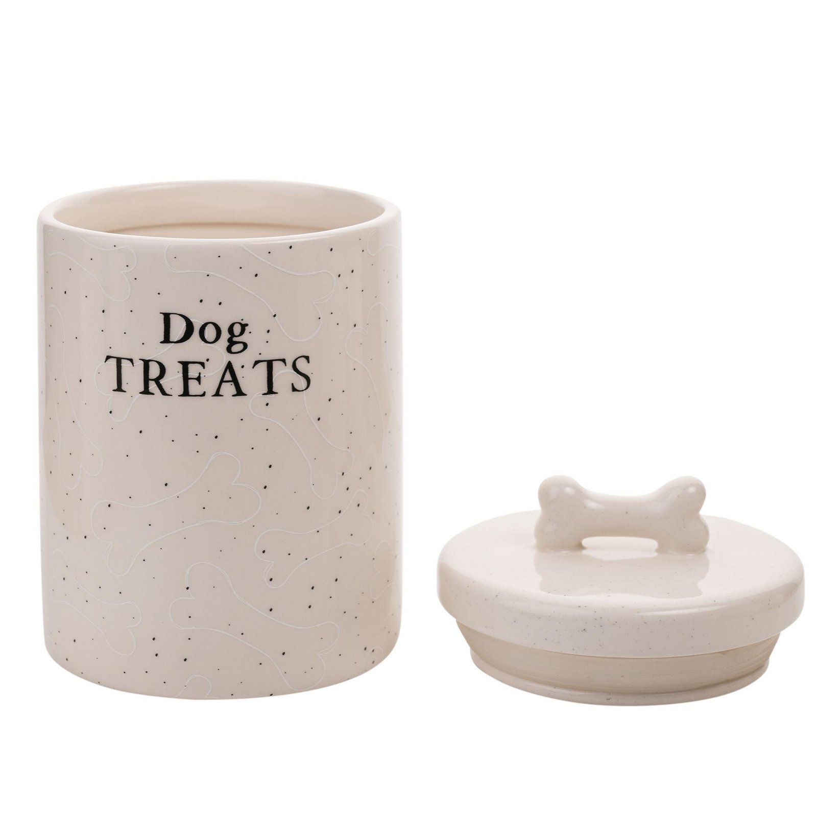 Paw Prints White Ceramic Dog Treat Storage Jar Paw Prints White Ceramic Dog Treat Storage Jar