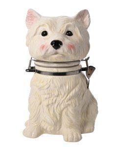West Highland Terrier Dog Ceramic Biscuit Barrel Cookie Jar