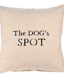 'The Dog's Spot' Cream Square Scatter Cushion