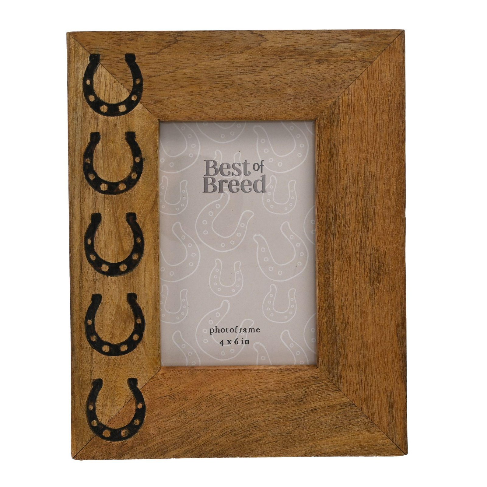 Horseshoe Equestrian Wooden Photo Memory Frame 4x6'