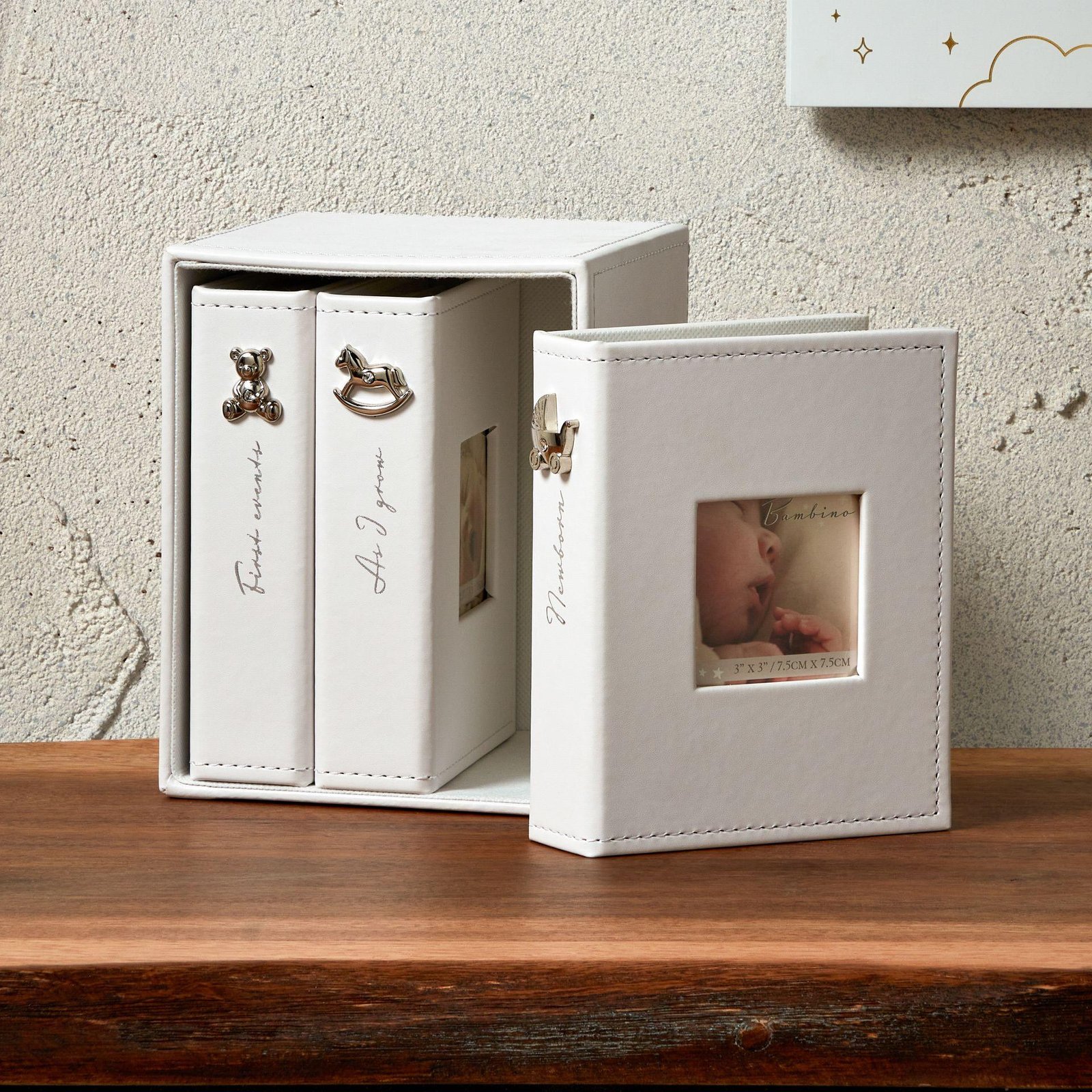 Set Of Three Baby Photo Albums New Baby Gift