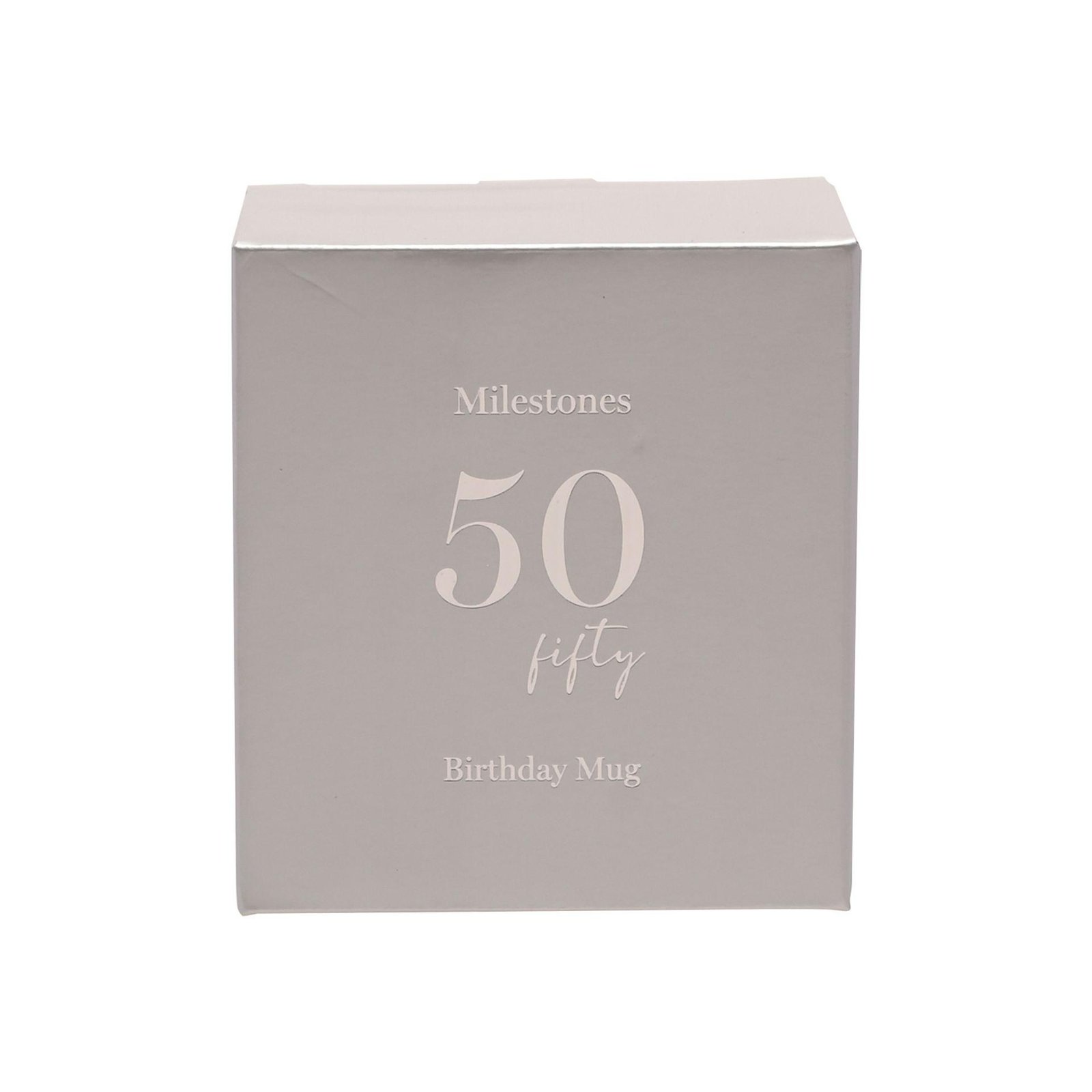White Porcelain 50th Milestone Birthday Mug