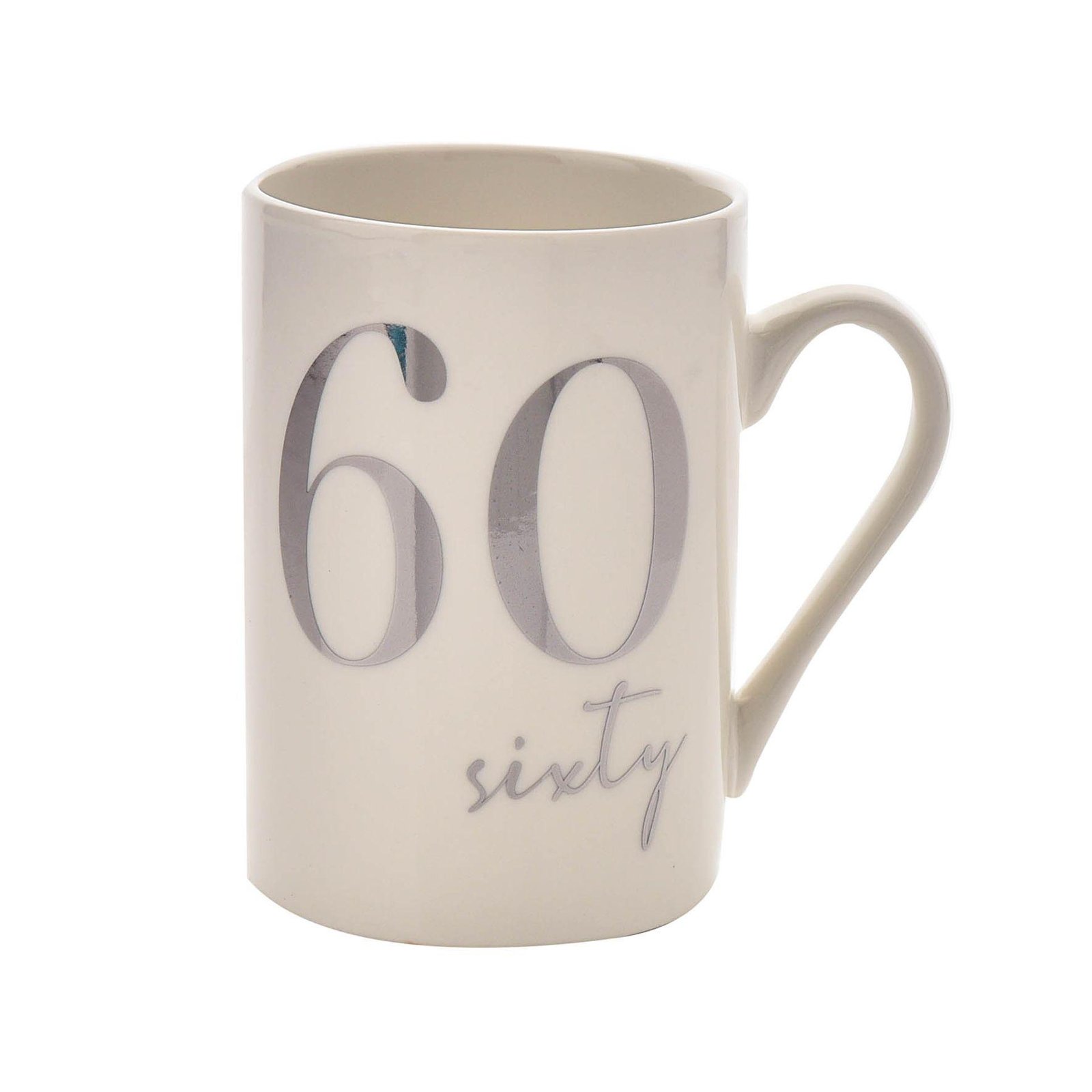 White Porcelain 60th Milestone Birthday Mug