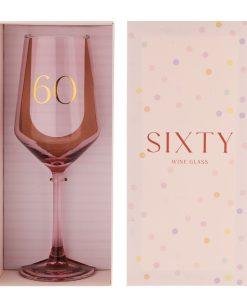 60th Birthday Wine Glass – Elegant Keepsake Glass for 60th Celebration